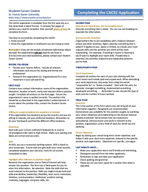 CACEE Application Form