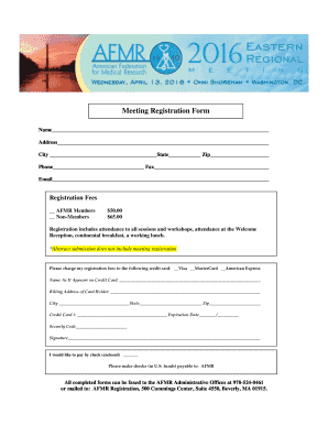 Meeting Registration Form