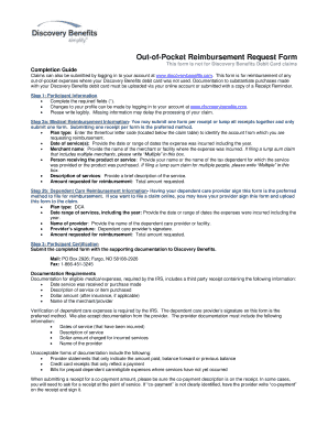 Out-of-Pocket Reimbursement Request Form