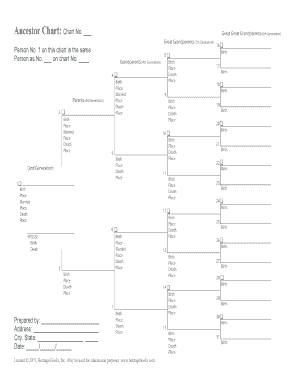 Ancestor Chart Template