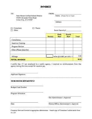 INVOICE - New Haven Unified School District - nhusd k12 ca