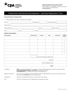 Professional Development Registration Form