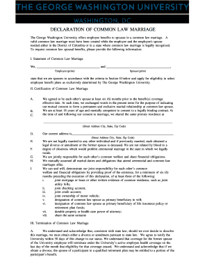 DECLARATION OF COMMON LAW MARRIAGE