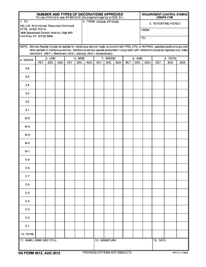DA Form 4612