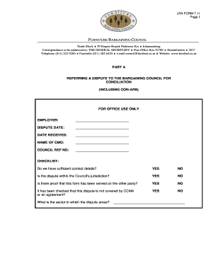 LRA Form 7.11 Dispute Referral