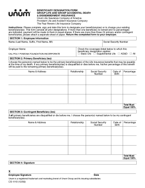 Beneficiary Designation Form