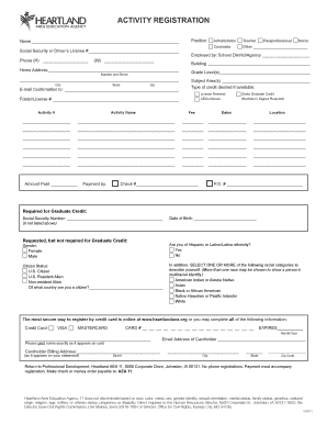 Activity Registration Form