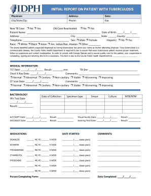 Georgia Tuberculosis Patient Report Form