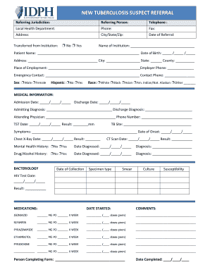 Tuberculosis Suspect Referral Form