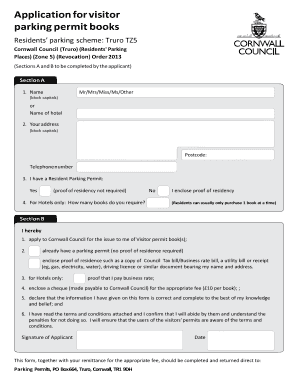 Visitor Parking Permit Application