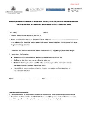 AAGBI Consent Form for Publication