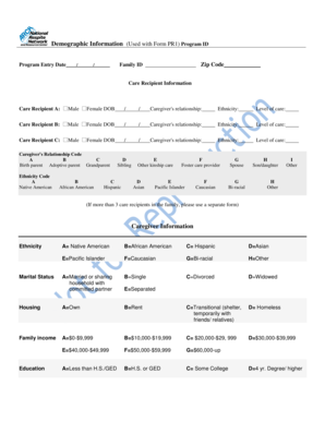 Respite Care Evaluation Form PR1
