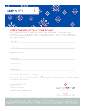 Skip-A-Pay Application Form