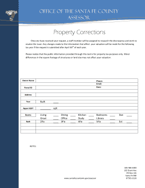 Property Corrections - Santa Fe County