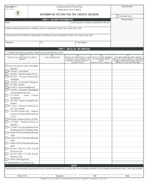 Puerto Rico Tax Credit Informative Return