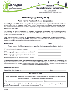 Home Language Survey Form