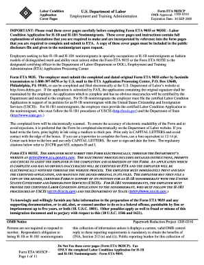 Labor Condition Application Form ETA 9035