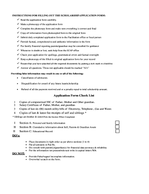 Scholarship Application Form