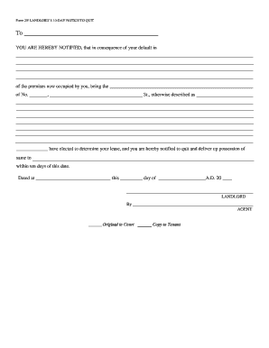 Illinois Landlord’s 10-Day Notice to Quit