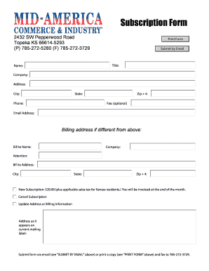 Subscription Form