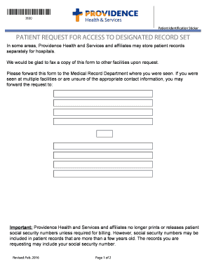 Patient Request for Access to Designated Record Set