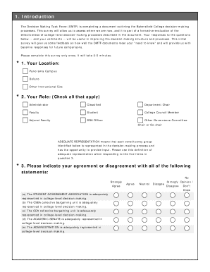 Bakersfield College Decision-Making Survey