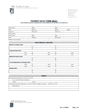 Patient Data Form