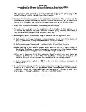 Change of Constitution Application Form