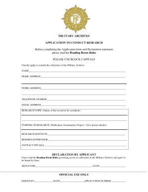 Military Archives Research Application