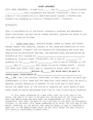 Virginia Residential Lease Agreement