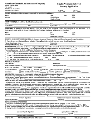 Annuity Application Form