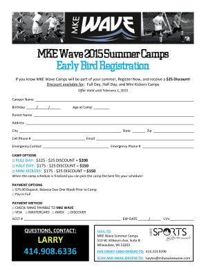 Fillable Online LARRY - Milwaukee Wave Fax Email Print - pdfFiller