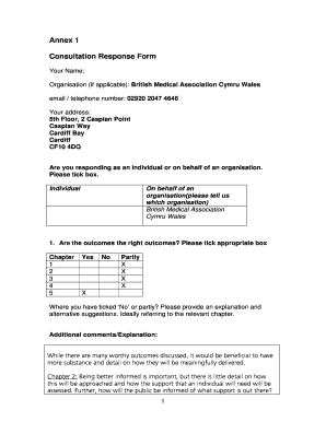 Consultation Response Form
