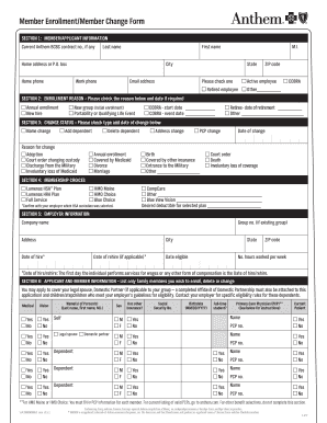 Member Enrollment/Change Form