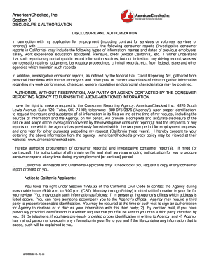 Employment Background Check Authorization Form