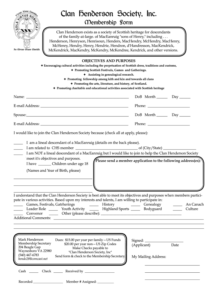 clan henderson dna project Preview on Page 1