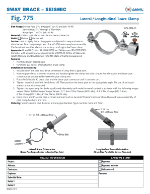 Sway Brace Seismic Clamp Installation Form