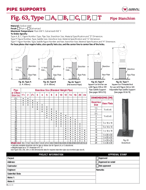 Pipe Supports Order Form