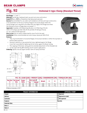 Beam Clamp Installation Form