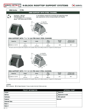 H-Block Rooftop Support Systems Specifications
