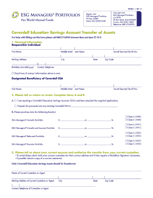 Coverdell Education Savings Account Transfer Form
