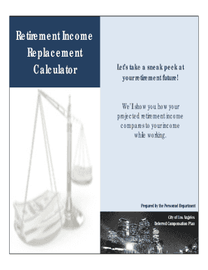 Retirement Income Replacement Calculator
