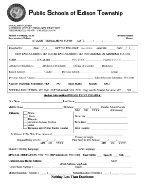 Student Enrollment Form