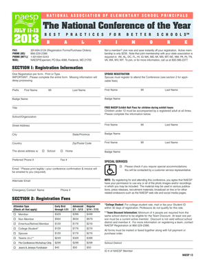 NAESP Annual Conference Registration Form