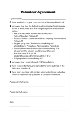 Volunteer Agreement