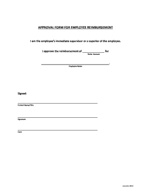 Employee Reimbursement Approval Form