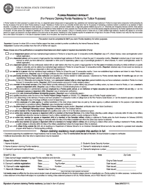 Florida Residency Affidavit