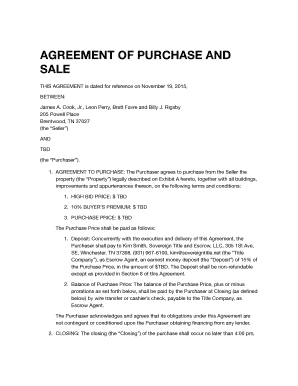 Tennessee Real Estate Purchase Agreement