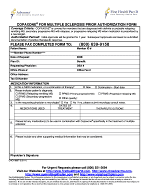 Copaxone Prior Authorization Form