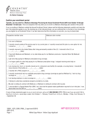 Coventry Medicare Enrollment Request Form